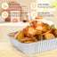 GPED Aluminum Pans Disposable Foil (30 Pack) - Foil Pans with Lids 10.2*7.5In - Disposable Food Containers Great for Baking Cake, Cooking, Heating, Storing, Prepping Food