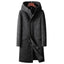 High Quality Woolen Coats Men Autumn Winter Long Hooded Wool Trench Coats Male Thick Warm Solid Business Casual Outwear Coat Man