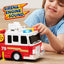 JOYIN Extra Large 33-Inch Ladder Fire Truck Toy and 25 in 1 Construction Truck Vehicle Toy Set, Play Vehicles Set with Sounds and Lights in Carrier Truck, Push and Go Vehicle Car Toy
