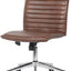 Boss Office Products Modern Vinyl Armless Hospitality Office Chair, Brown