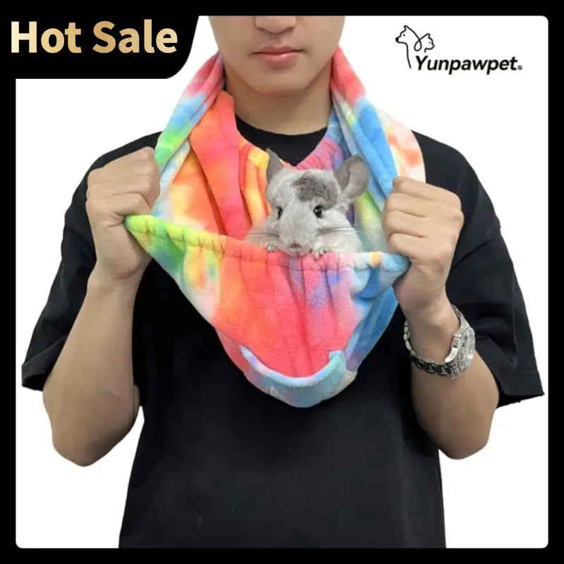 Cat Sling Carrier, Pet Sling Carrier, Small Bonding Sling Handsfree Carrier Pouch for Small Pets - Soft & Secure Design for Chinchillas, Hedgehogs, Rats, Sugar Gliders, Guinea Pigs & More. Dog Sling, Cat Pouch.