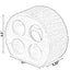 Round Wood Log Style with Bark 4-Bottle Countertop Wine Rack Holder