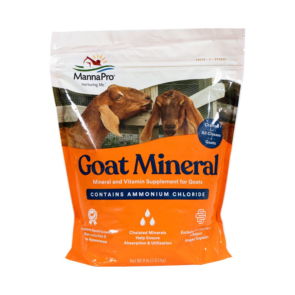 Manna Pro Goat Mineral Supplement, for All Classes of Goats, 8 Lbs