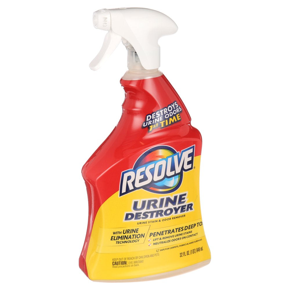 Resolve Urine Destroyer Pet Urine Stain and Odor Remover Spray, 32Oz