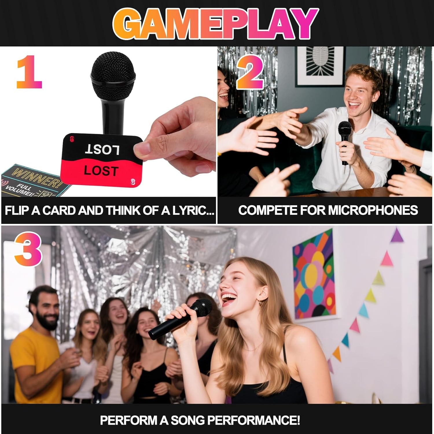 Mity Rain Music Party Games, Fast-Paced Trivia Card Games for 2-10 Players | Fun Family Games & Adult Card Games with Lyrics Challengeperfect for Game Night & Music Lovers
