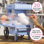 Nostalgia Tabletop Snow Cone Maker, Shaved Ice Machine and Snow Cone Maker with 2 Ice Molds, Red