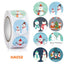 Christmas Gift Box 500Pcs round Labels Christmas Sticker Candy Bag Flower Gift Box Cake Boxes Packaging New Year Stickers