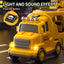 Construction Truck Toys for 3-7 Years Old Boys - Kids Friction Powered Car Toys for Toddler Ages 3-5, Carrier Play Vehicles Set with Sound and Light, Birthday Gifts for Toddlers