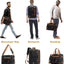 MOLNIA 3 in 1 Laptop Bag for Men, 17.3 Inch Work Bags for Men, Laptop Backpack, Briefcases, Messenger Bag, Computer Bags for Laptops for Men Women, Black