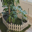 4 Pcs 11.8X19.7Inch White Plastic Picket Fence Christmas Xmas Tree Wedding Party Decoration Indoor Garden Border and Dog Cat Christmas Tree Protector (78.7 Inch in Total)