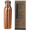 RATAN ENTERPRISES Pure Copper Plane Water Bottle with Lid 900 ML