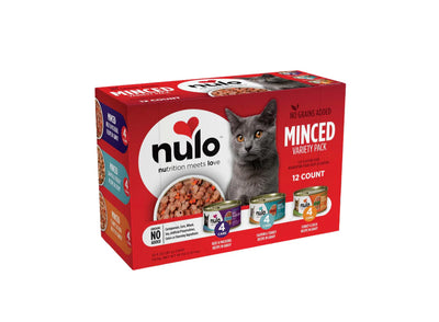 Variety Flavors Grain-Free Minced Wet Canned Cat Food, 3 Ounce (Pack of 12)