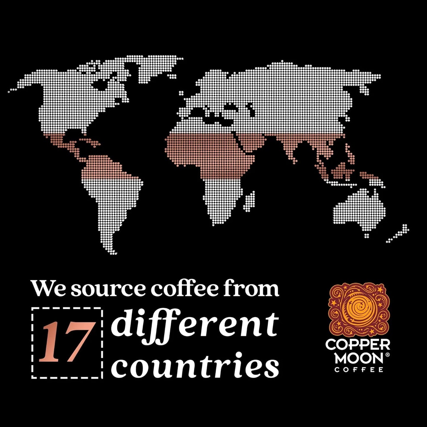Copper Moon Variety Pack Coffee, Single Cup Pods, 20 Each: Donut Cafe, Breakfast Blend, Colombian, French Roast, 80 Ct