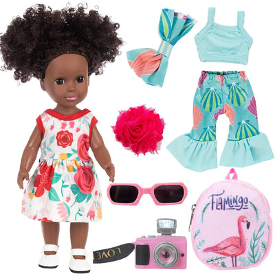 14.5 Inch Black Dolls and Black Baby Doll Clothes Accessories