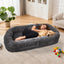 Human Dog Bed for Adult,70"X38"X10" Extra Large Human Pet Bed,Orthopedic Washable XL Dog Bed with Memory Foam (Darkgrey)