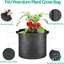 T4U Fabric Plant Grow Bags with Handle 10 Gallon Pack of 5, Heavy Duty Nonwoven Smart Garden Pot Thickened Aeration Nursery Container Black for Outdoor Flower and Vegetables