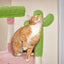 Cactus Cat Tree, 42In Cat Tower for Indoor Cats, Multi Level Kitten Condo Scratching Post, Cat Activity Center Pet Furniture W/Ball, Plush Perch, Platform, Basket