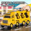 Construction Truck Toys for 3-7 Years Old Boys - Kids Friction Powered Car Toys for Toddler Ages 3-5, Carrier Play Vehicles Set with Sound and Light, Birthday Gifts for Toddlers