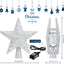 Christmas Tree Topper Lighted with 6 Patterns Projector, Christmas Tree Star Topper Built-In 3D Glitter LED Rotating Lights, Silver Tree Topper Christmas Decoration for Xmas Party Holiday