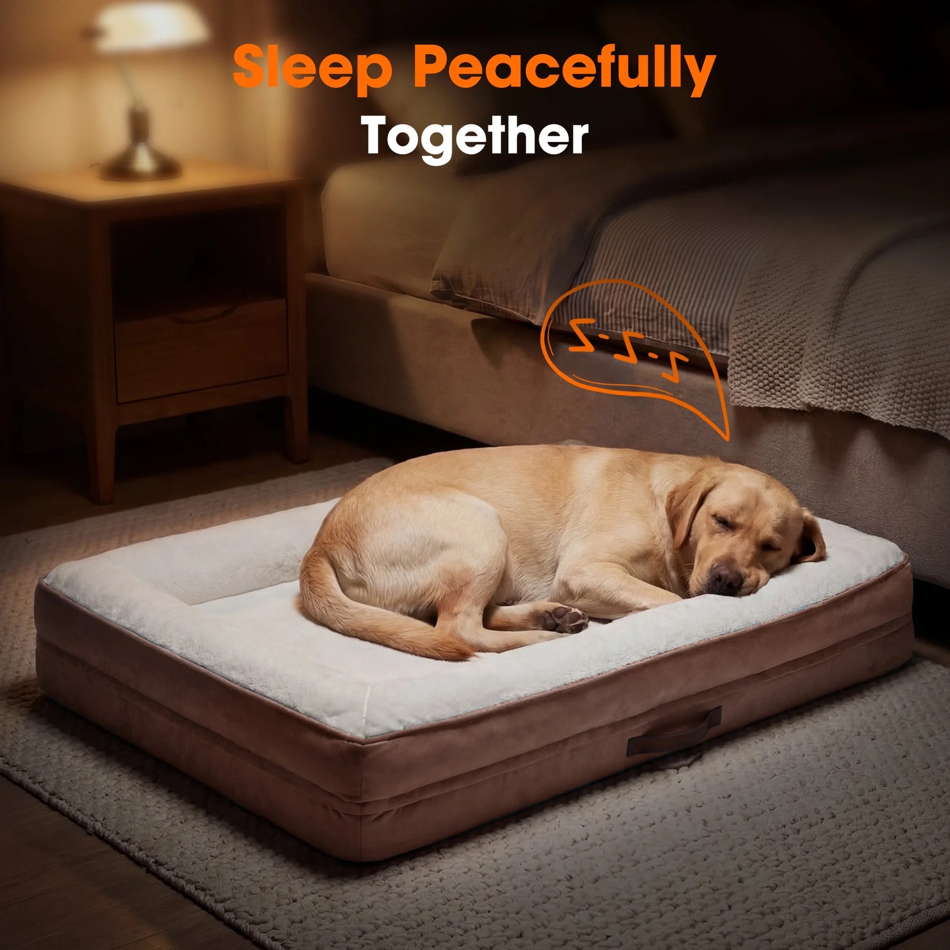 Extra Large Orthopedic Dog Bed Waterproof Pet Sofa Bed Four-Sided Bolster Cushion with Removable Washable Cover for Big Dogs Pink