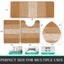 Ileading Traditional 4 Piece Microfiber Washable Bathroom Rug Set