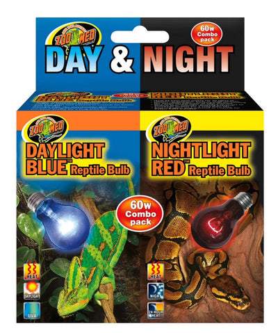 Zoo Med Day & Night Reptile Bulbs Combo Pack 60W