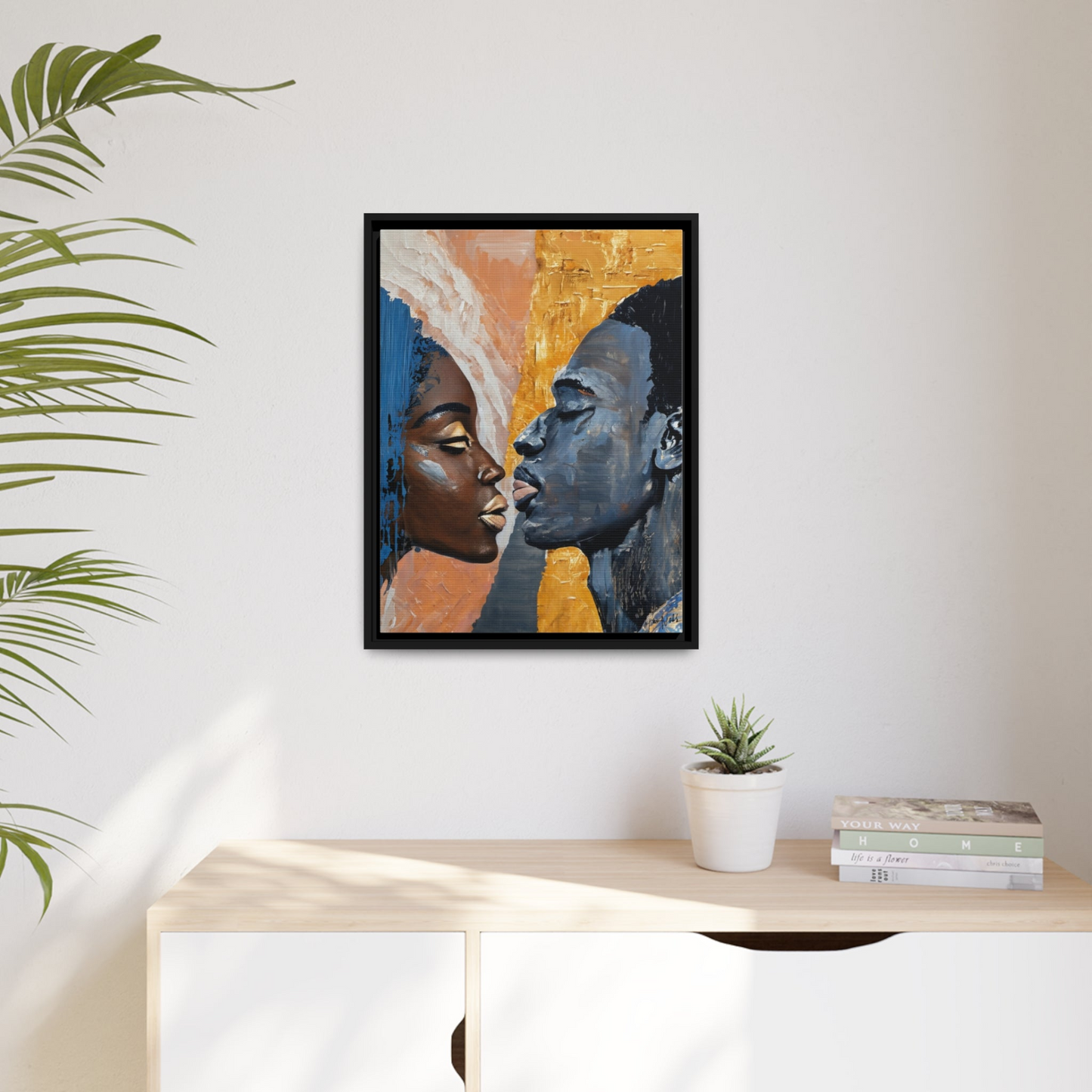 ATTEMPTED KISS Canvas Wall Art - By QueenNoble