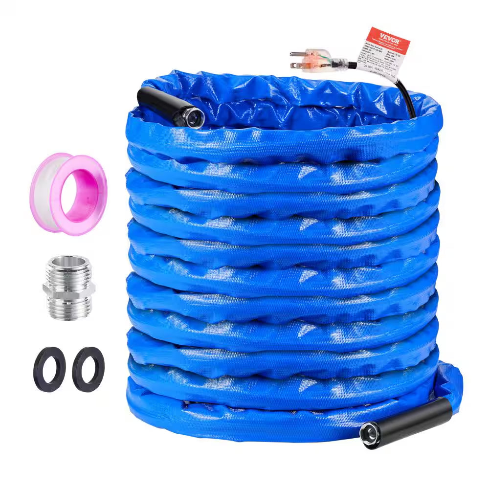 100 Ft. Heated Water Hose for RV -45℉ Antifreeze Heated Drinking Water Hose