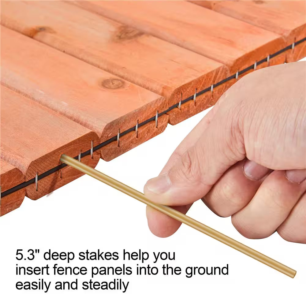 6-Pieces Outdoor Wooden Short Fences Wooden Landscape Border Edging