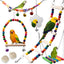 Bird Toys for Parakeets 7Pcs, Wood Parrots Budgie Cage Accessories