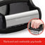Ourokhome Cheese Grater with Handle, Stainless Steel Box Grater, 4 Side Kitchen Vegetable Shredder Slicer Zester with Container for Parmesan, Cabbage, Ginger, Lemon, Chocolate, Coconut (Black)