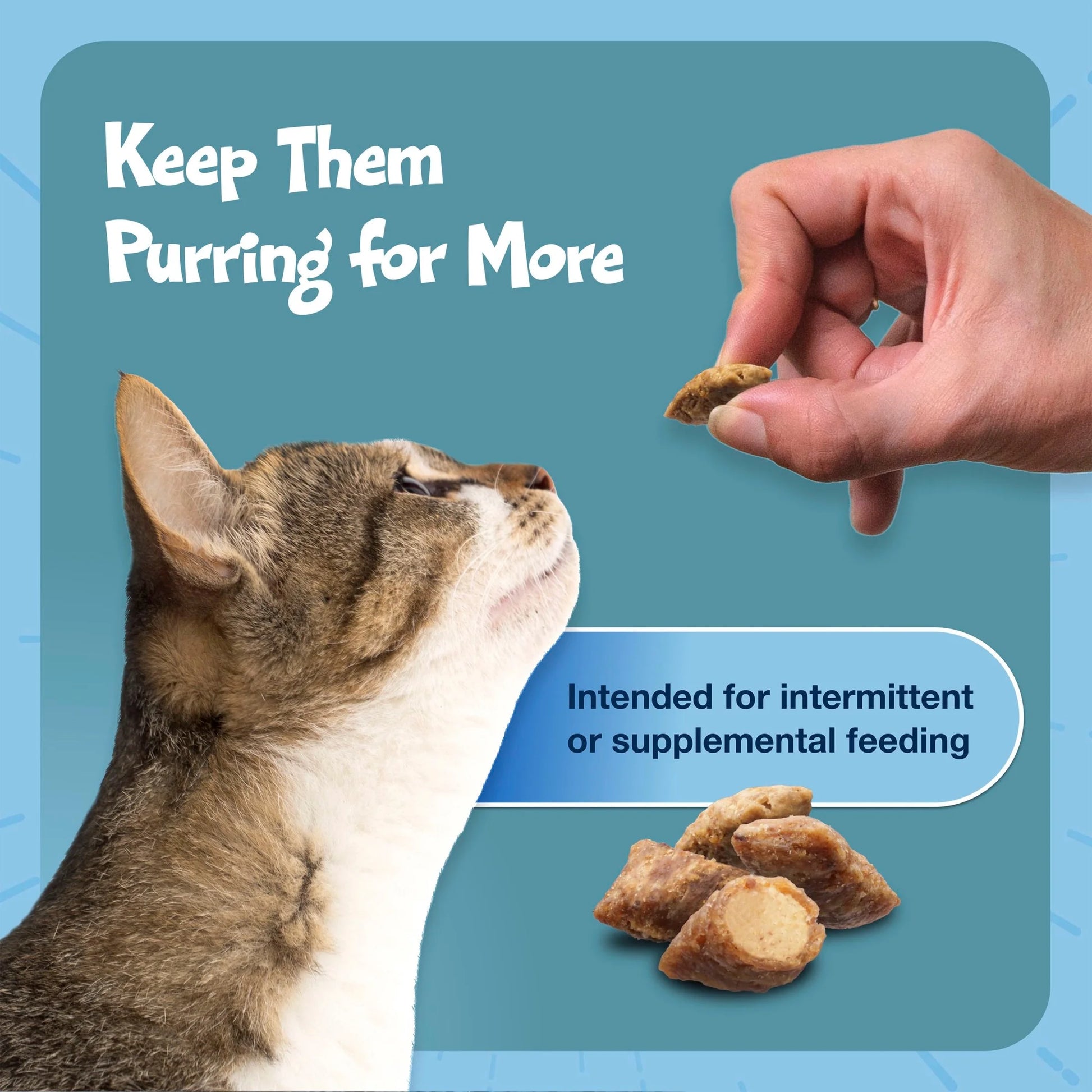 Blue Buffalo Bursts Crunchy & Creamy Cat Treats, Great for Training, Savory Seafood, 12-Oz Tub