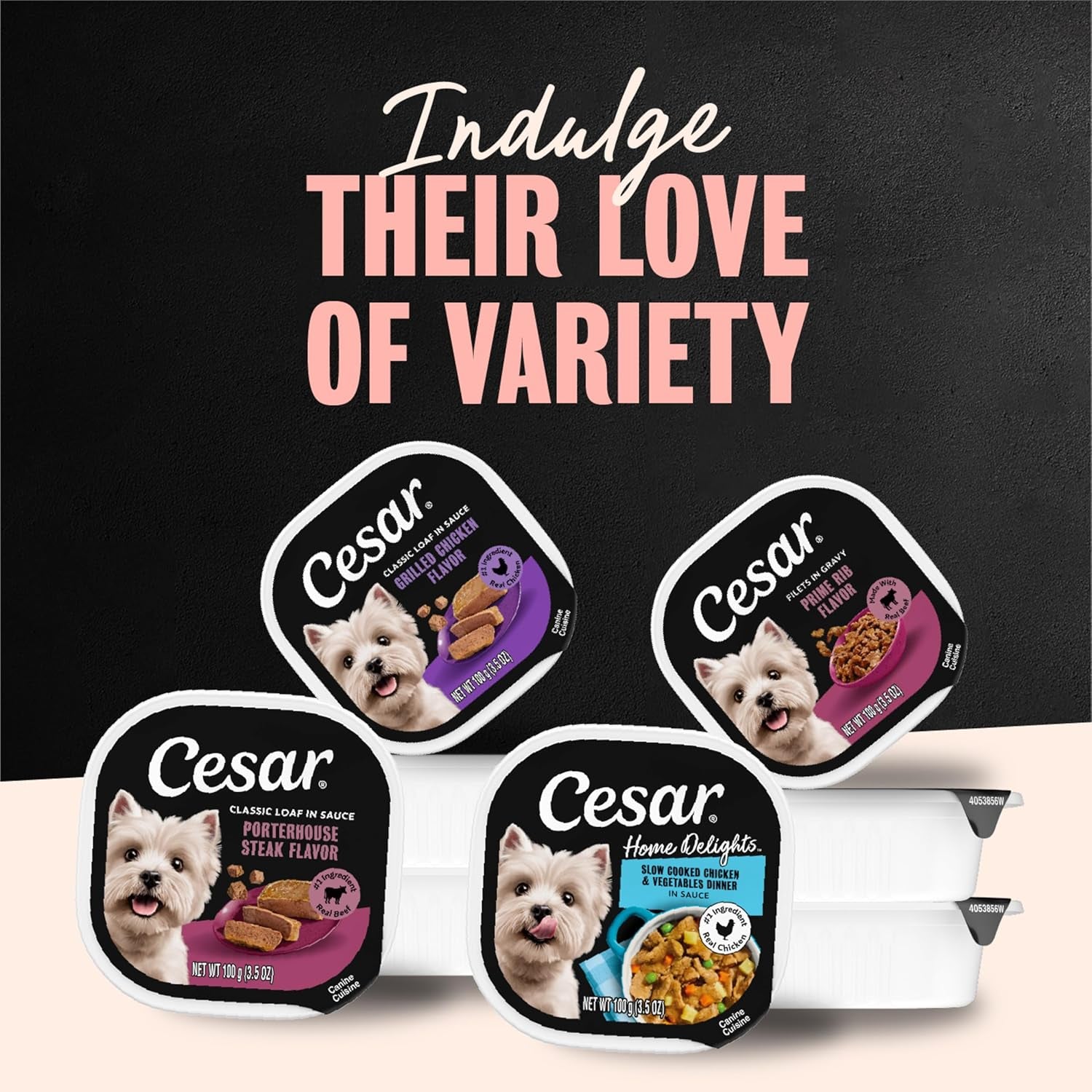 Cesar Classic Loaf in Sauce Adult Wet Dog Food Chicken and Veal Recipe, 3.5 Oz. Easy Peel Trays, 24 Count (Pack of 1)