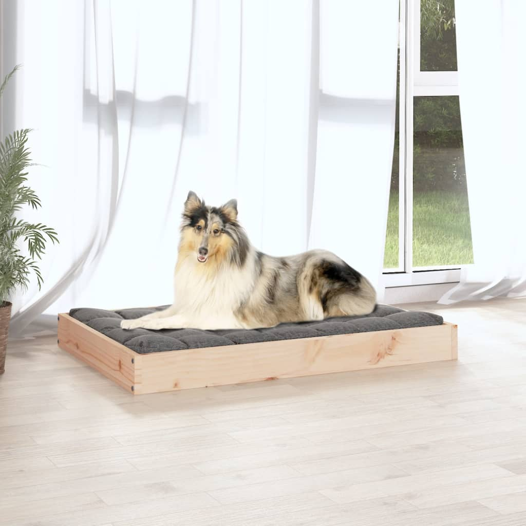 vidaXL Dog Bed 36"x25.2"x3.5" Solid Wood Pine