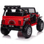 Joyracer 24V 2 Seater Kids Ride on Truck with Remote Control, 4×200W Motor, Electric Battery Powered Toys Car W/ 4 Wheels Spring Suspension, 3 Speeds, LED Lights, Bluetooth Music, Red