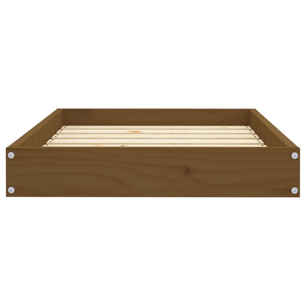 vidaXL Dog Bed Honey Brown 28.1"x21.3"x3.5" Solid Wood Pine