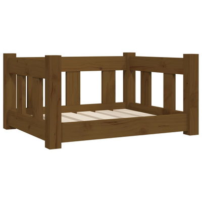 vida Xl Dog Bed Honey Brown 21.9"x17.9"x11" Solid Wood Pine