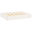 vidaXL Dog Bed White 24.2"x19.3"x3.5" Solid Wood Pine