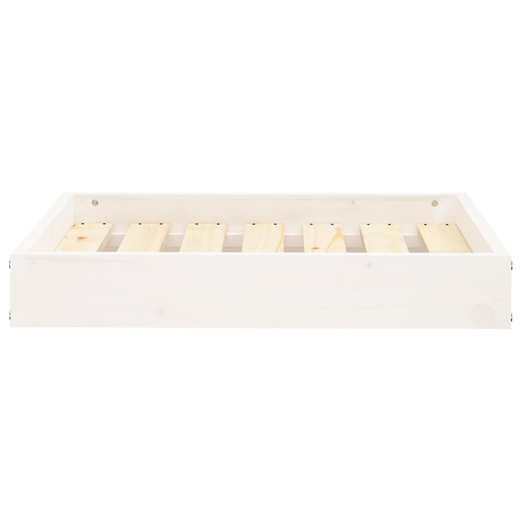 vidaXL Dog Bed White 24.2"x19.3"x3.5" Solid Wood Pine