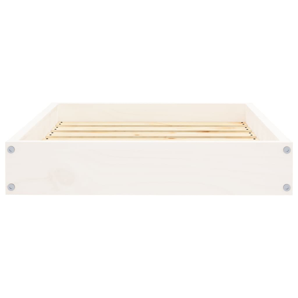 vidaXL Dog Bed White 24.2"x19.3"x3.5" Solid Wood Pine