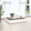 vidaXL Dog Bed White 24.2"x19.3"x3.5" Solid Wood Pine