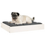 vidaXL Dog Bed White 24.2"x19.3"x3.5" Solid Wood Pine