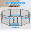 Dog Fence, 4/6/8/12/16 Panels 24"\32"\40"H Foldable Dog Playpen, Exercise Heavy Duty Metal Dog Cage for Yard, Lockable Double Door Pet Fence Indoor Outdoor Dog Pen for Large Medium Small Animals Pet
