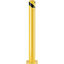 Safety Bollard, 42 Inch Height Bollard Post, 4.5 Inch Diameter Steel Pipe Safety Bollard Post, Yellow Steel Bollard, Steel Safety Bollard with 8 Anchor Bolts, Perfect for Traffic-Sensitive Area