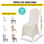 Stretch Spandex Folding Chair Covers, Universal Fitted Chair Cover, Removable Washable Protective Slipcovers, for Wedding, Holiday, Banquet, Party, Celebration, Dining (100PCS Ivory White)