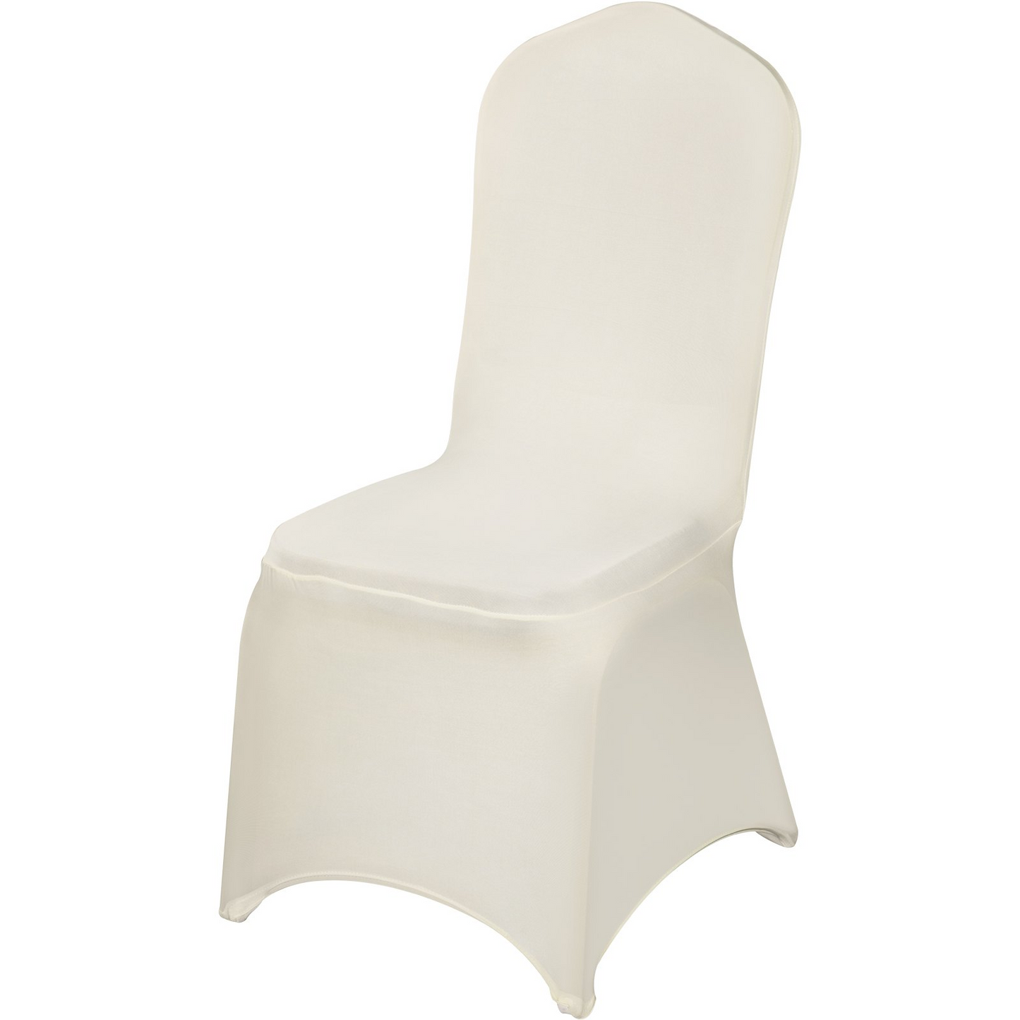 Stretch Spandex Folding Chair Covers, Universal Fitted Chair Cover, Removable Washable Protective Slipcovers, for Wedding, Holiday, Banquet, Party, Celebration, Dining (100PCS Ivory White)