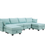 Modern Large U-Shape Modular Sectional Sofa,  Convertible Sofa Bed with Reversible Chaise for Living Room, Storage Seat