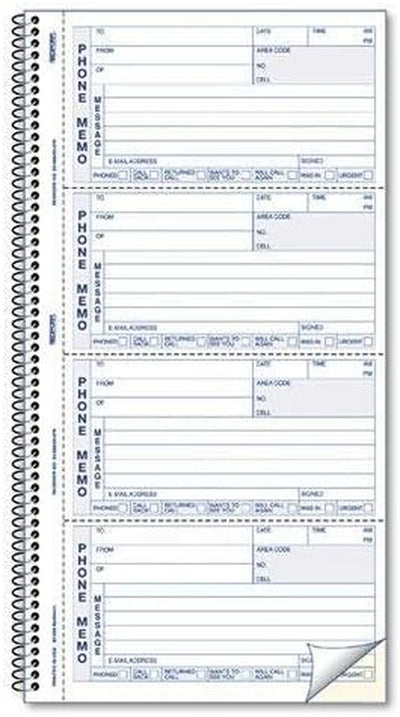 REDIFORM OFFICE PRODUCTS Phone Memo, 2 3/4 X 5, Two-Part Carbonless, 400-Set Book (50076)
