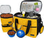 Petami Dog Travel Bag Organizer, Pet Travel Kit with 2 Food Containers & 2 Collapsible Dog Bowls, Pet Supplies Tote with Luggage Sleeve, Weekend Road Trip Camping Essentials, Yellow, Medium