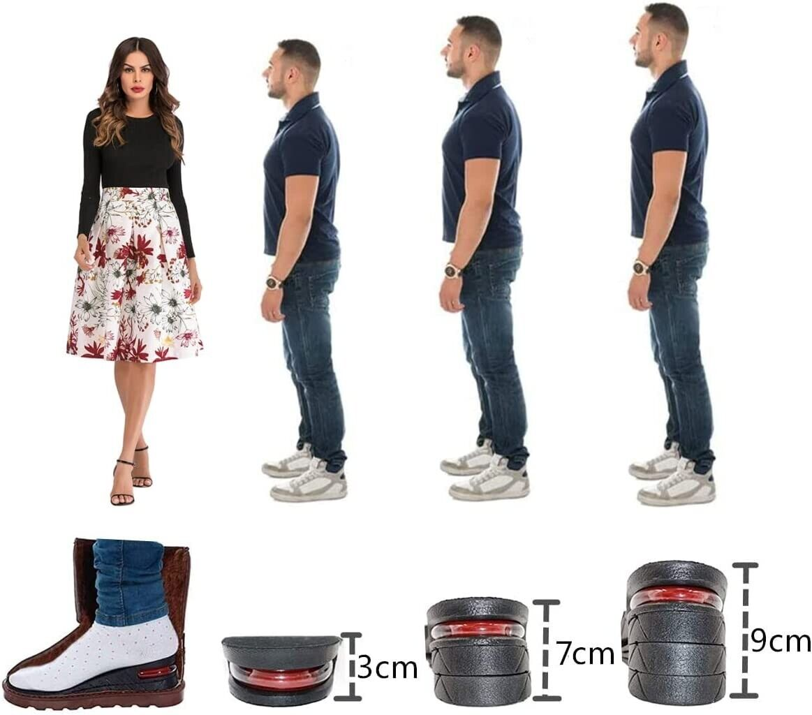 Invisible Height Increased Insole, Men Women Heel Lift Taller Shoe Inserts Pad Adjustable More Comfortable Supporting Insole For Unisex